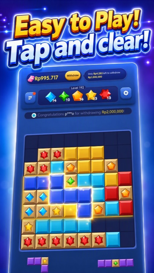 Block Master Blast gameplay — Easy to Play, Tap and clear